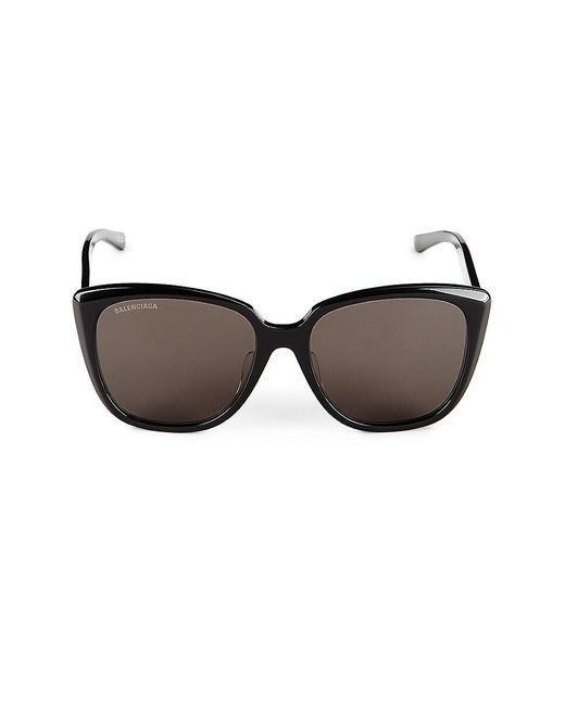 Balenciaga Brown 57mm Butterfly Sunglasses