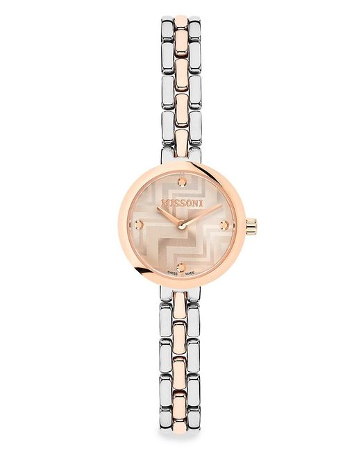 Missoni White Petite 25mm Stainless Steel Bracelet Watch