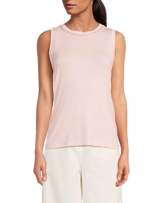 Calvin Klein White Parfait Sleeveless Knit Top