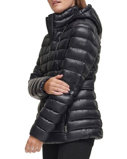 St. John Dkny Packable Hooded Puffer Jacket in White Lyst