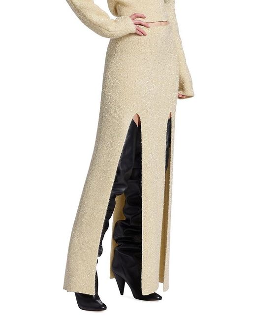 Proenza Schouler Blue Technical Sequin Maxi Skirt