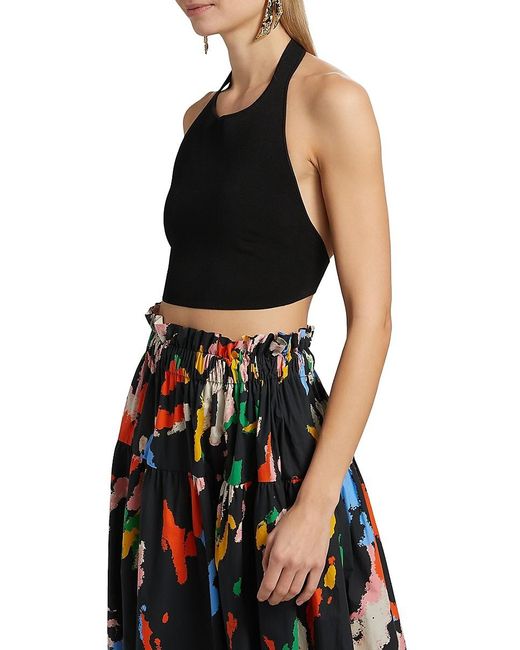 A.L.C. Black A. L.C. Rory Halterneck Crop Top