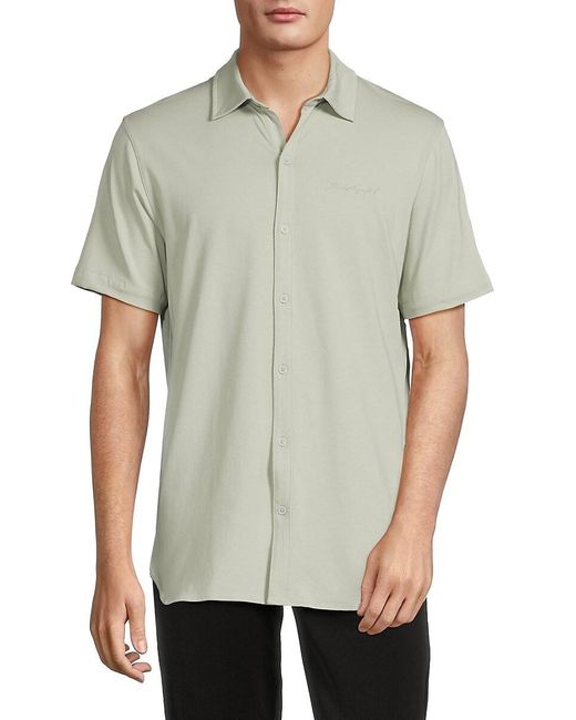 Karl Lagerfeld Green Pima Cotton Blend Shirt for men