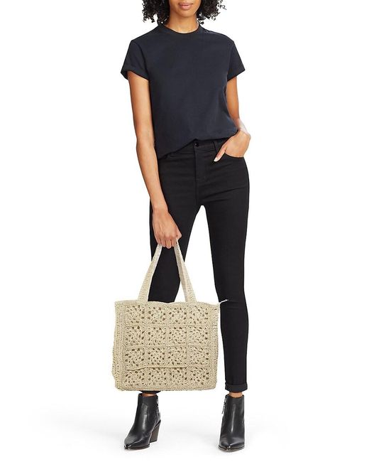 Hat Attack Natural Poppy Paper Straw Tote