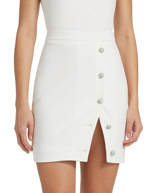 Generation Love White Tanya Crepe Miniskirt
