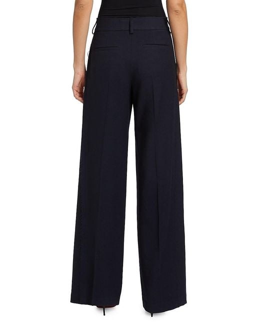 Jason Wu Black Wool Crepe Low-rise Pants