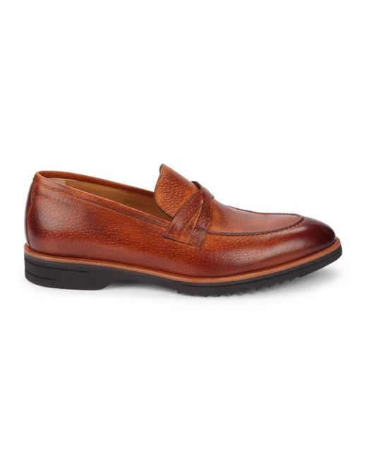 Tan leather penny loafers Clearance