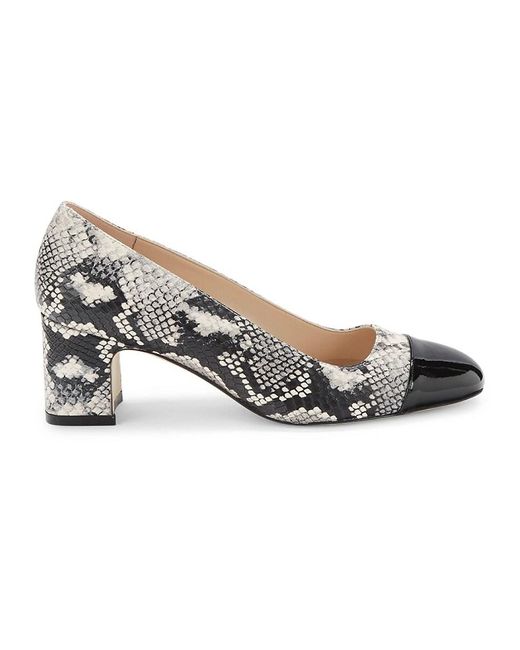 Stuart Weitzman Metallic 57mm Milla Snake Embossed Leather Pumps