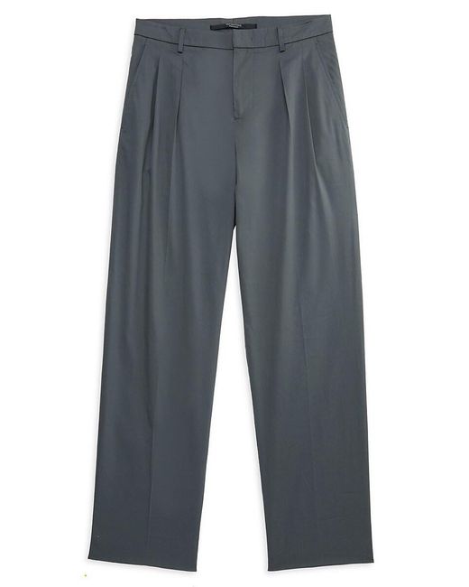 Valentino Blue Pleated Silk Blend Pants for men