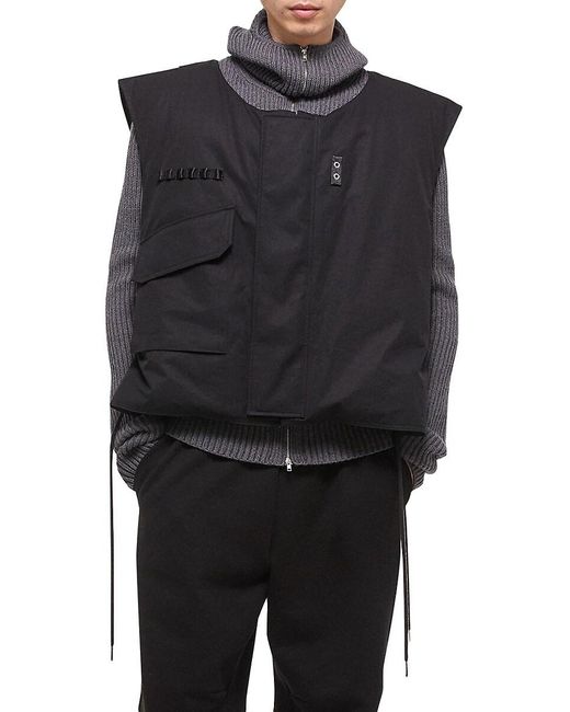 Helmut Lang Black Arctic Double-Layer Puffer Coat for men