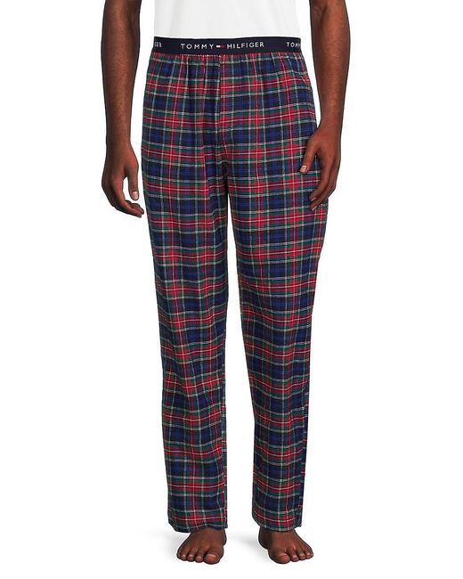 tommy hilfiger plaid pajama pants
