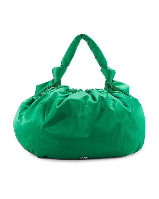 Ganni Green Bow Shoulder Bag