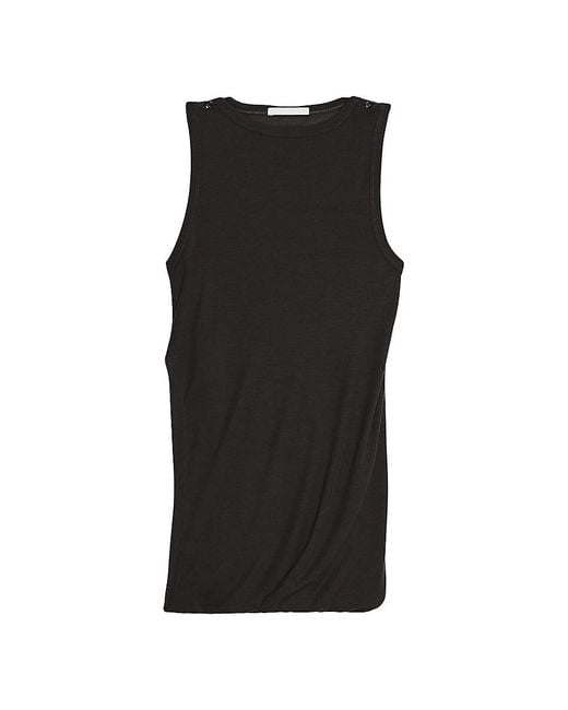 Helmut Lang Black Gloss Convertible Tank Top