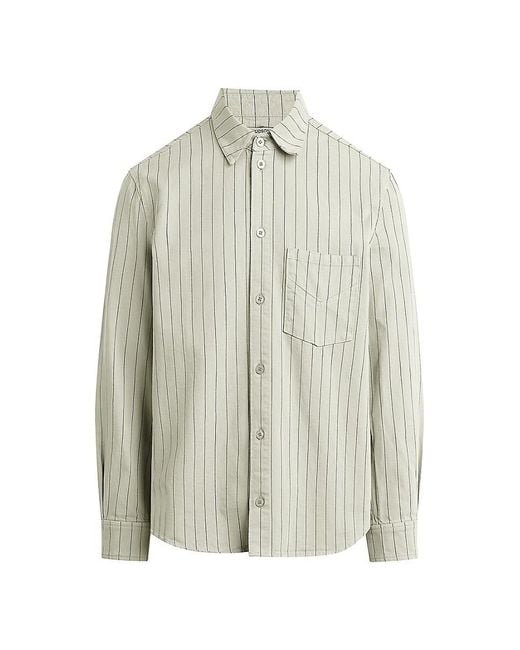 Hudson Gray Pinstriped Cotton-Blend Shirt for men