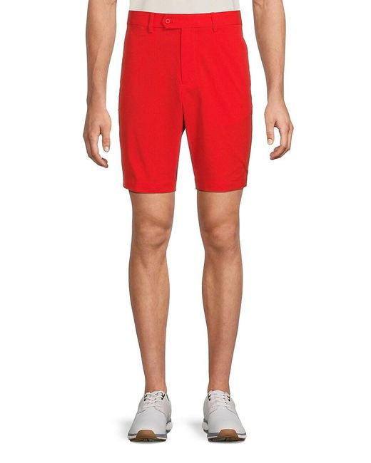 J.Lindeberg Red J. Lindeberg Flat Front Shorts for men