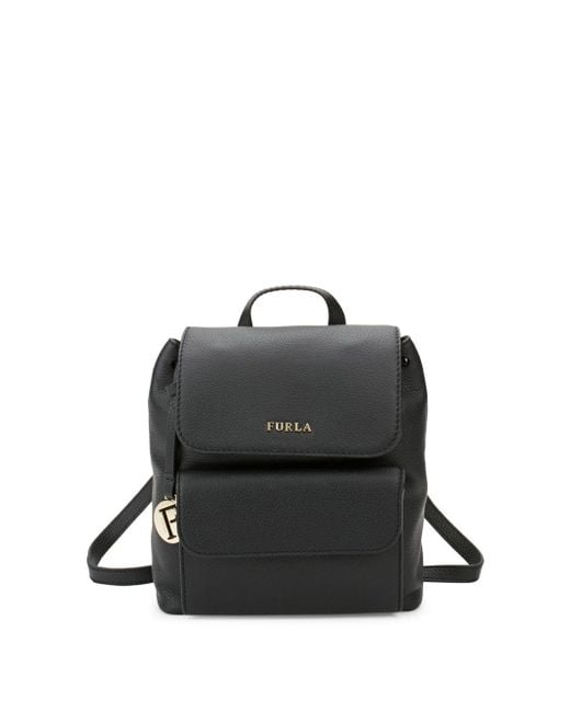 Furla Black Noemi Leather Mini Backpack
