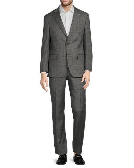 Scotch & Soda Gray Check Tribeca Fit Suit for men