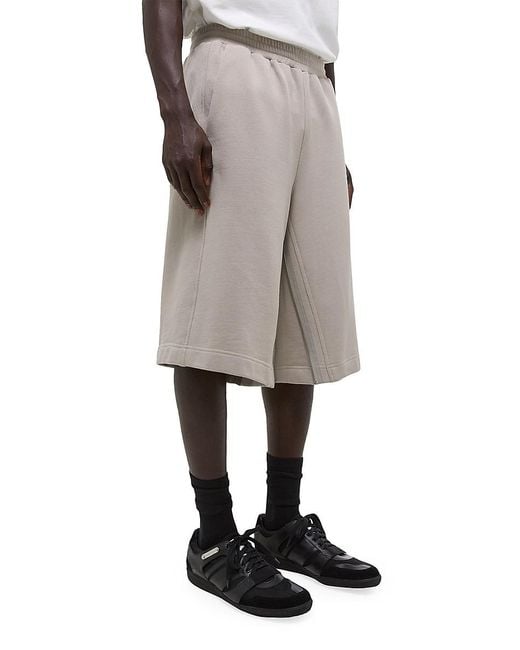 Helmut Lang Gray Gusset Cotton Sweatshorts for men