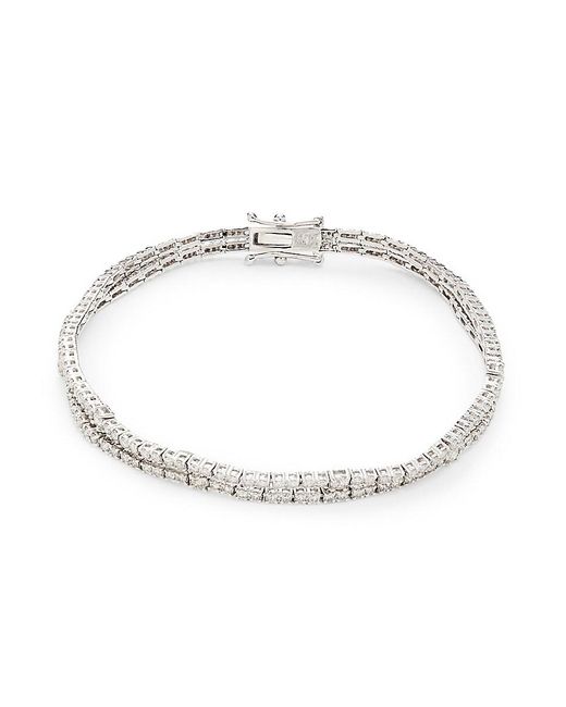 Saks Fifth Avenue 14k White Gold & 1.750 Tcw Diamond Tennis Bracelet