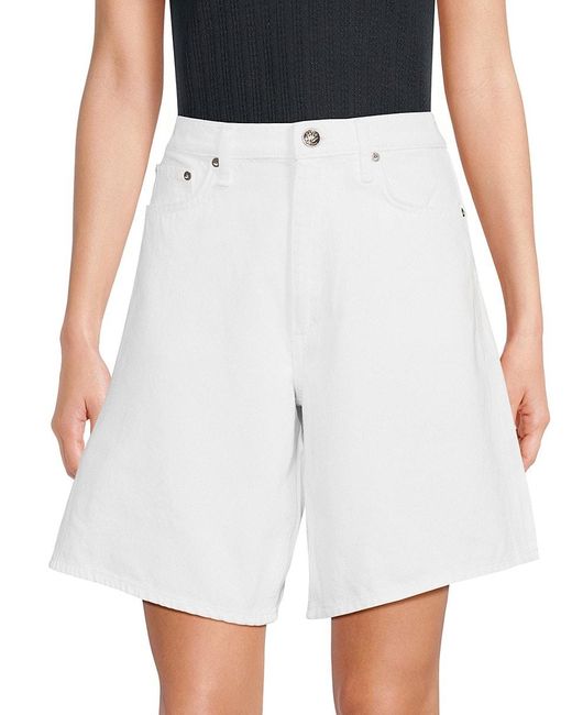 Rag & Bone White Mckenna Denim Shorts
