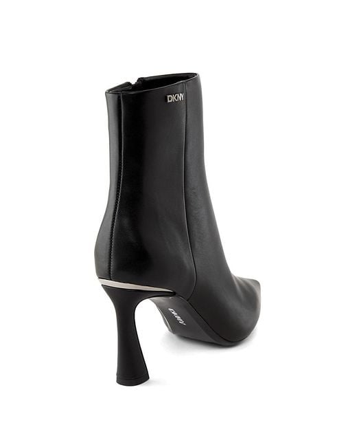 DKNY Black 80Mm Caryann Logo Ankle Boots