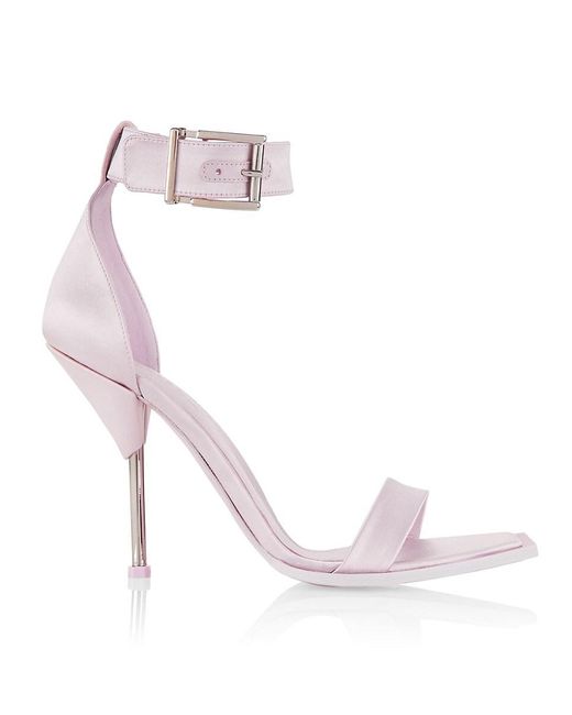 Alexander McQueen Pink Ankle Strap Stiletto Sandals