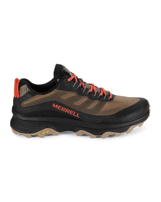 Merrell Black Moab Speed Colorblock Low Top Sneakers for men