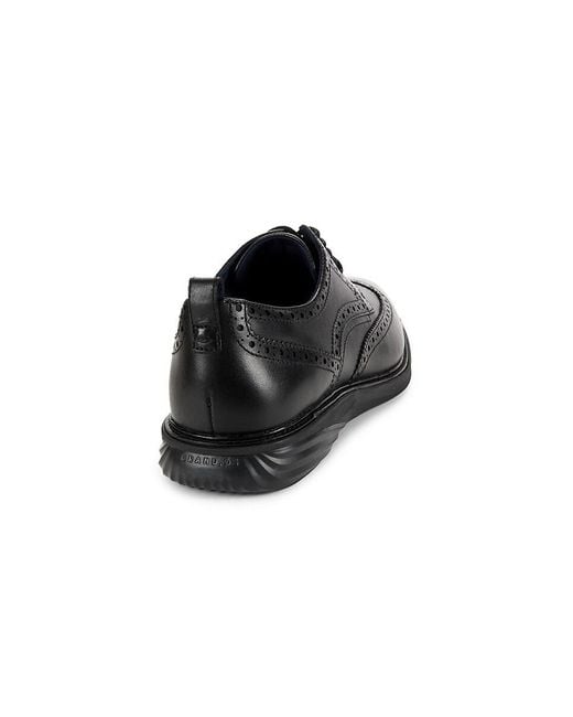 Cole Haan Black Grand Evolution Wingtip Oxford Brogues for men