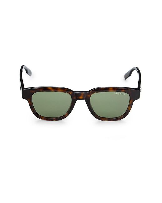 Montblanc Green 50mm Square Sunglasses