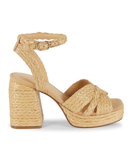 Marc Fisher Metallic Janie 100Mm Woven Raffia Sandals