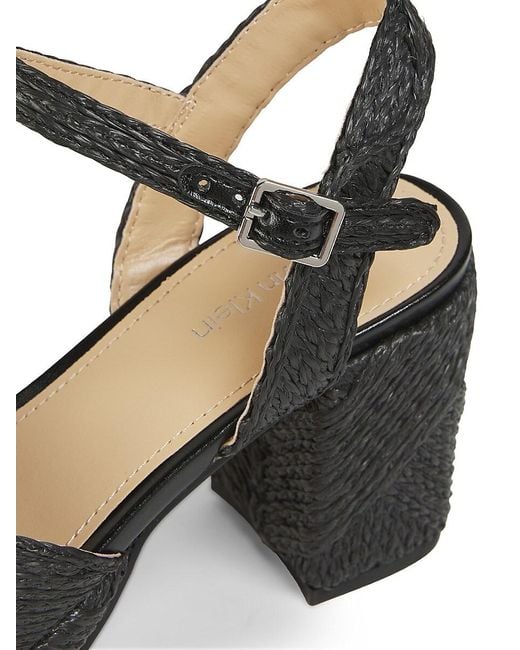 Calvin Klein Metallic Lessia 75Mm Textured Sandals