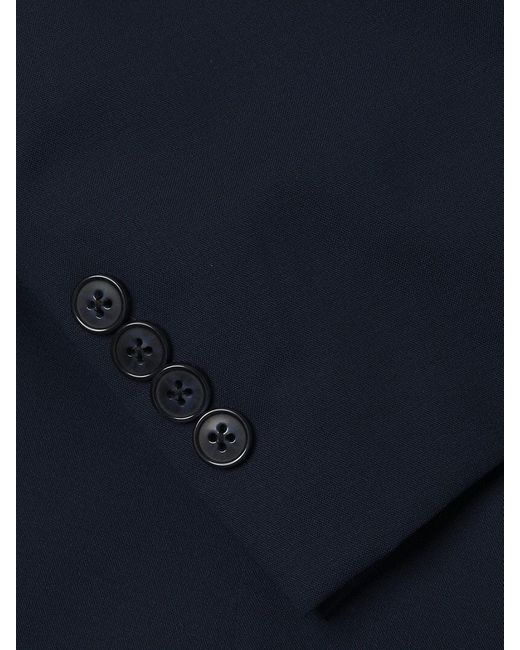 Hart Schaffner Marx Blue Plain Wool-Blend Two-Button Suit for men