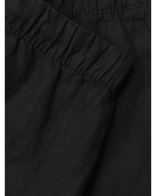 Saks Fifth Avenue Red 100% Linen Drawstring Shorts