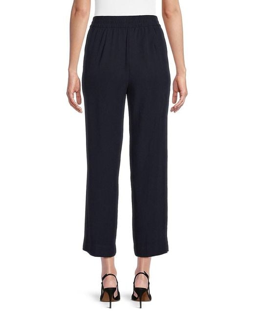 Calvin Klein Blue Pleated Cropped Pants