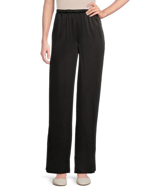 Vince Black Satin Pull-On Pants
