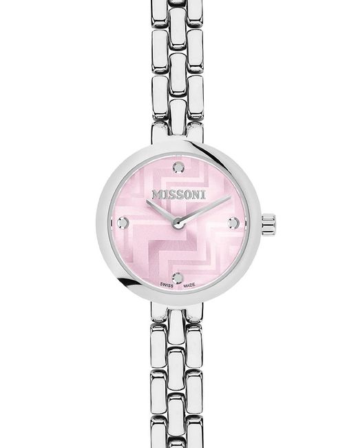 Missoni Pink Petite 25mm Stainless Steel Bracelet Watch