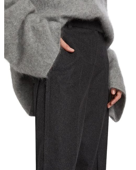 Jason Wu Black Wool Crepe Low-rise Pants