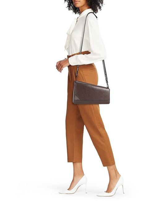 Calvin Klein Brown Basalt Solid Crossbody Bag