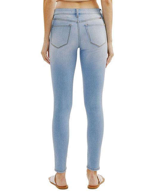 Kancan Mid Rise Super Skinny Jeans in Blue | Lyst Canada