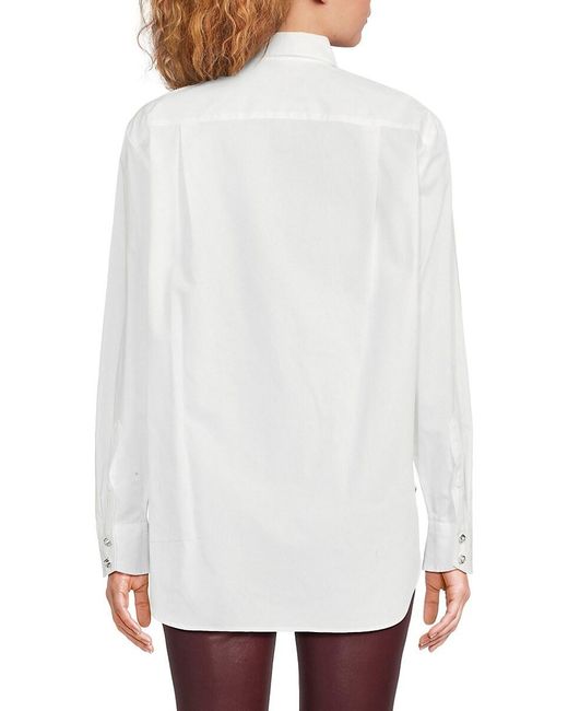 Rag & Bone White Monty Cotton Button-Front Shirt