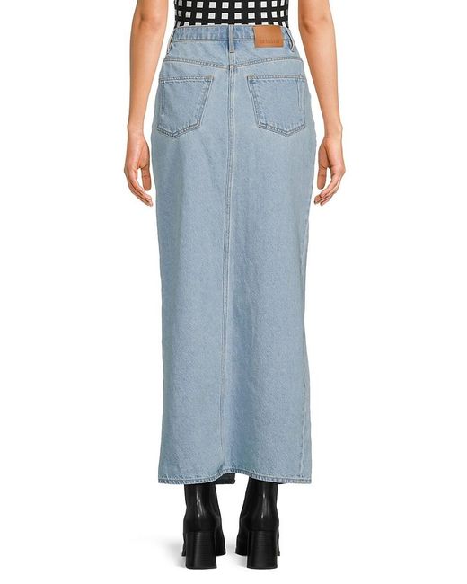 10 Crosby Derek Lam Blue Lu High Rise Denim Maxi-Skirt