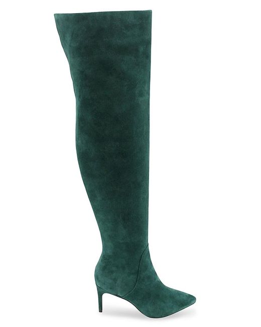 Charles David Piano Leather Over The Knee Boots in Green | Lyst Canada