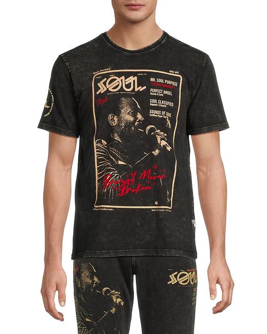 PRPS Black Graphic 100% Cotton T-Shirt for men