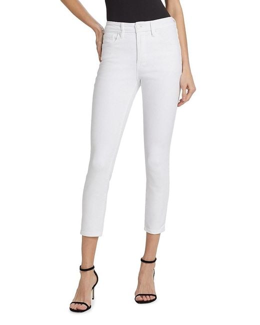 GOOD AMERICAN White Good Legs Skinny Crop Pants