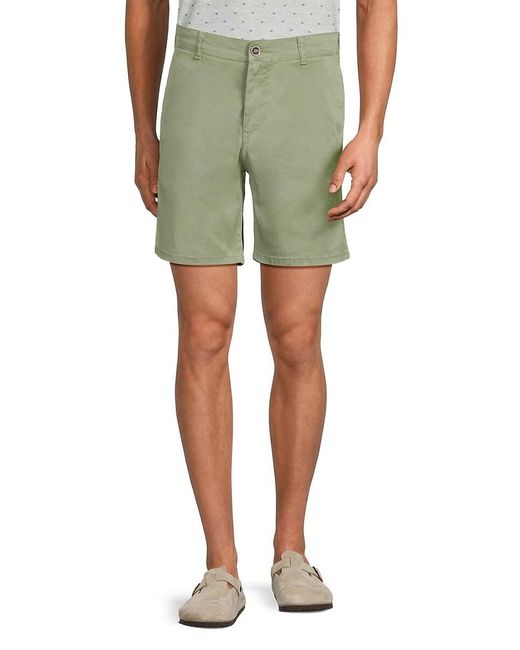 American Heritage Green Stretch Twill Shorts for men