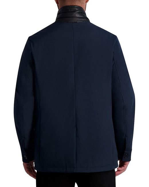 Karl Lagerfeld Blue Padded Field Jacket for men
