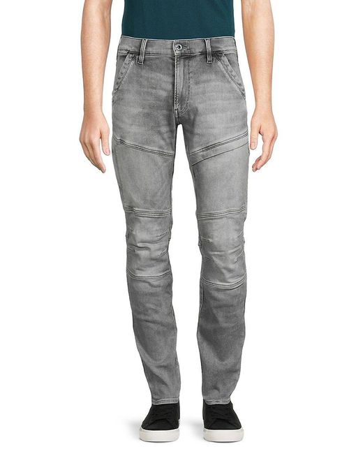 G-Star RAW Rackam 3d Skinny Fit Jeans in Gray for Men | Lyst