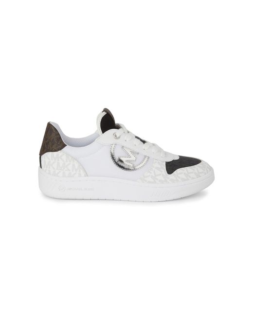 MICHAEL Michael Kors White Gertie Lace-up Logo Sneakers
