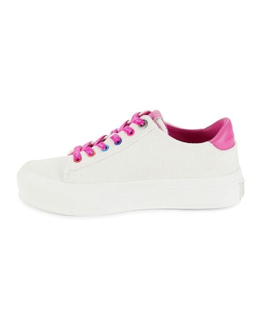 Karl Lagerfeld Pink Gida Embellished Logo Sneakers