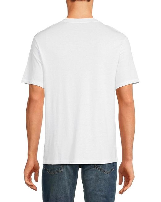 Buffalo David Bitton White 'Nicolay Logo T-Shirt for men